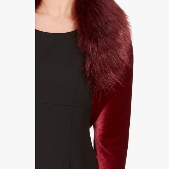 TAHARI Womens Burgundy Faux Fur Solid Long Sleeve Open
Cardigan Sweater Size XL - Picture 11 of 15